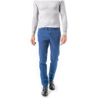 HILTL Herren Bundfaltenhose blau Baumwolle Classic Fit von hiltl