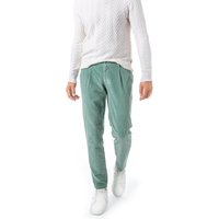 HILTL Herren Bundfaltenhose grün Cord Slim Fit von hiltl