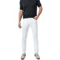 HILTL Herren Hose weiß Baumwolle Slim Fit von hiltl