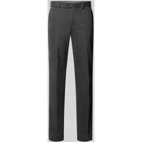 Hiltl Regular Fit Stoffhose mit Bügelfalten Modell 'Peaker' in Dunkelgrau, Größe 48 von hiltl