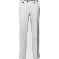 Hiltl Slim Fit Hose mit Bügelfalten Modell 'PEAKER' in Silber, Größe 25 von hiltl