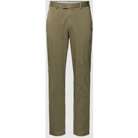 Hiltl Regular Fit Chino im unifarbenen Design Modell 'Tilo' in Oliv, Größe 26 von hiltl