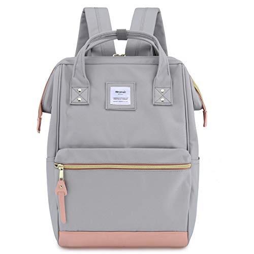 Himawari Reise-Schulrucksack mit USB-Ladeanschluss, 39,6 cm, Arzt-Arbeitstasche für Damen und Herren, Studenten (USB-Grau) von himawari