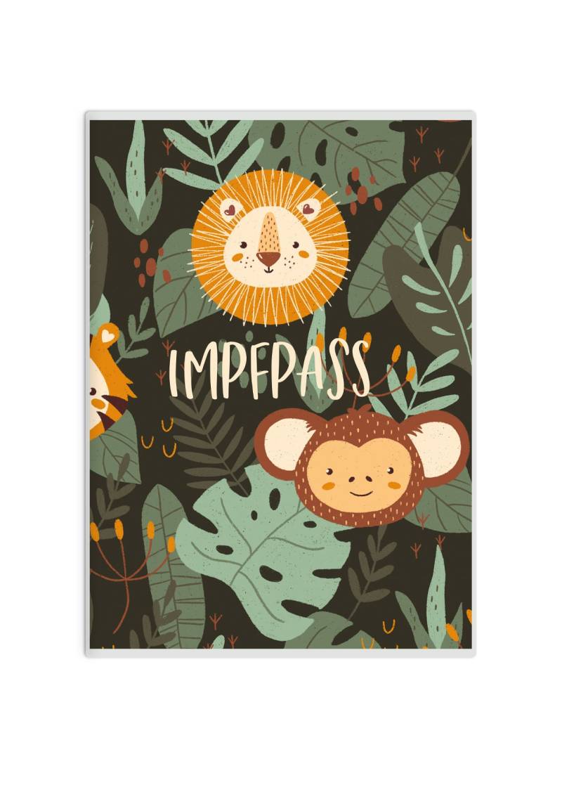 Impfpass Hülle Impfpasshülle Impfausweis Schutzhülle Für Kinder Und Erwachsene Impfpassausweis Umschlag Dschungel von himmelherzpapier