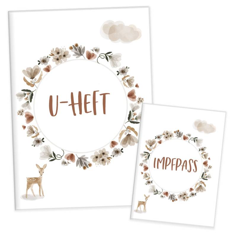 U Heft Hülle Inkl. Impfpass Im Wald | Hochwertige Für Untersuchungsheft Und Deines Kindes Baby Geschenk Junge Mädchen von himmelherzpapier