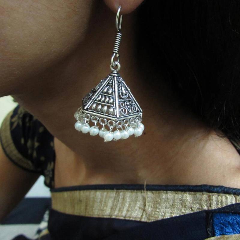 Einzigartige Form Sehr Schöne Jhumka Ohrringe - Reizende Mit Perle Perlen Für Frauen Und Mädchen von hindustancrafts