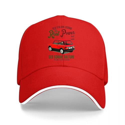 hioknytfs Yoga-Mütze für Damen und Herren, Autobianchi A112, The Real Power-Baseballkappe, Trucker-Kappen, zkthd-color1, Einheitsgröße von hioknytfs