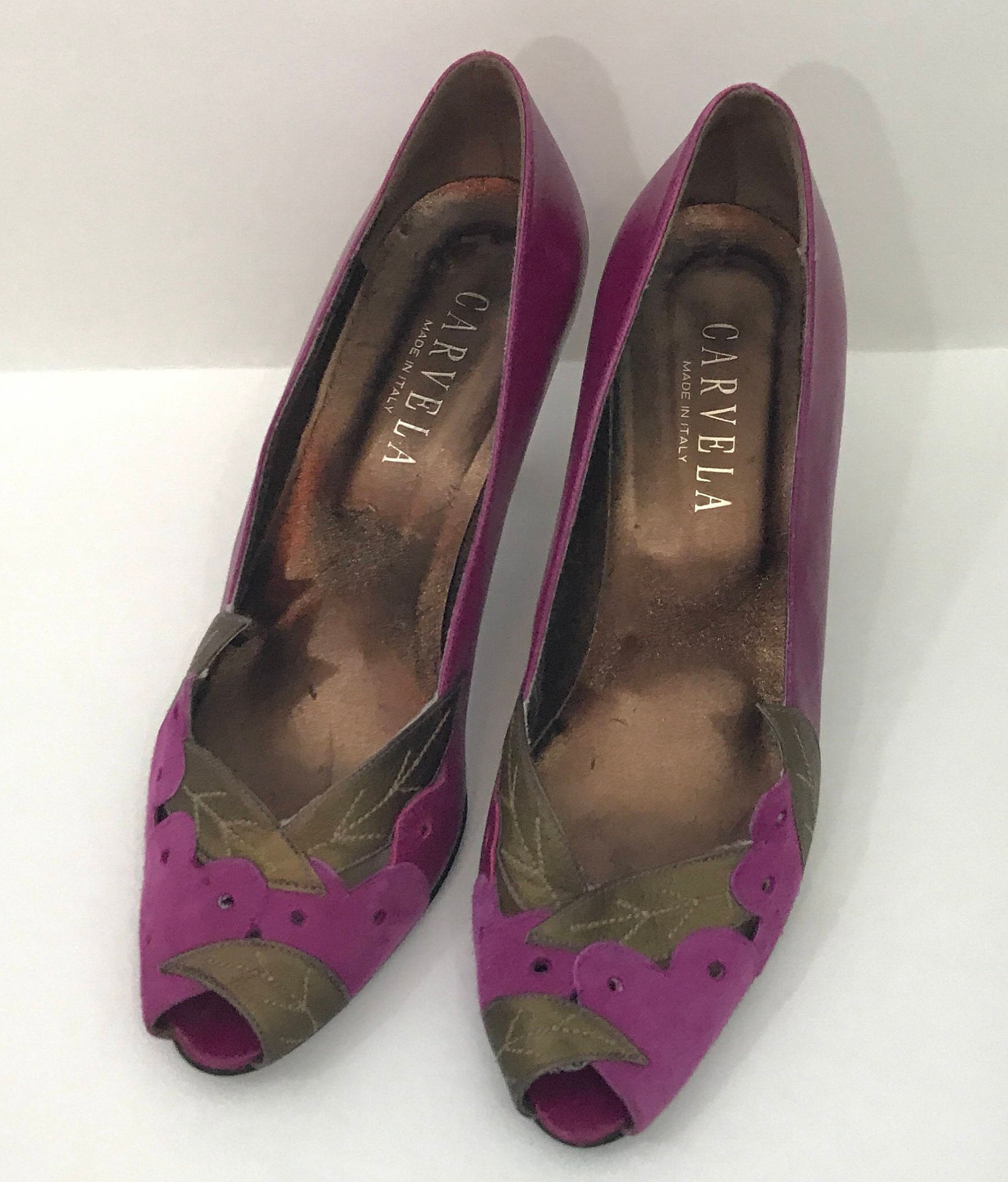 Carvela Kurt Geiger Lila Bronze Offene Peep Toe Heels 39cm Carvela Kurt Geiger Lila Bronze Offene Peep Toe Heels 39cm von hipandvintage
