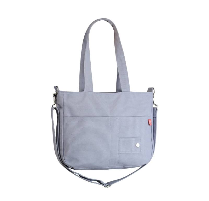 Canvas Umhängetasche Für Damen Crossbody Lang Abnehmbarer Verstellbarer Riemen Multi Pocket Reißverschluss Tägliche Tote Umweltfreundliche von hippirhino