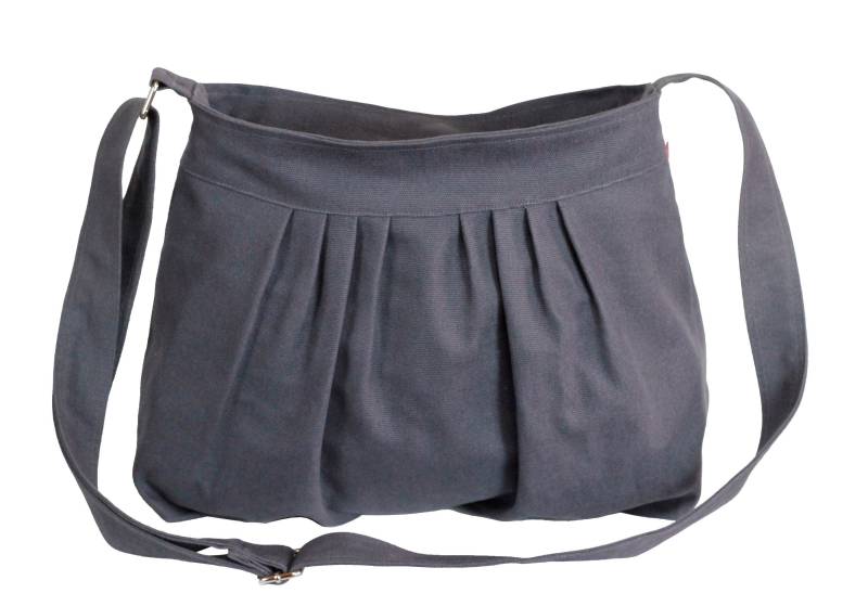 Crossbody Bag Mittelgroß Canvastasche Plissiert Waschbar Hobo Einkaufstasche Lässig Schultasche Alltagstasche Weekendertasche Schultertasche von hippirhino