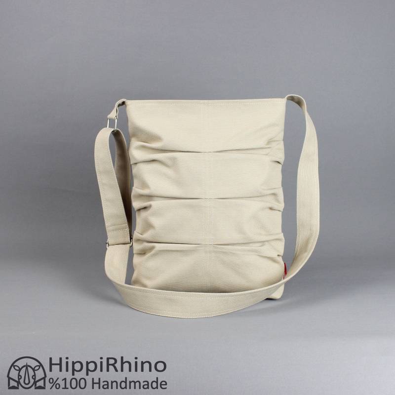 Crossbody Tragetasche Plissee Geldbörse Für Frauen Geschenk Hochzeit Handtaschen Canvas Baumwolle Waschbar Tasche Schultertasche Hobo Reißverschluss von hippirhino