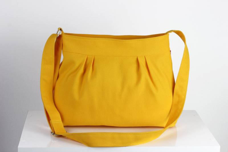Gelbe Tasche Klein Und Süß Geldbörse Plissee Reißverschluss Baumwolltasche Schultertasche Waschbare Alltagstasche Geschenkideen Für Sie Chic von hippirhino