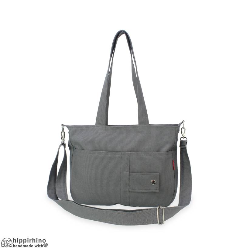 Umhängetasche Crossbody Abnehmbarer Gurt Süsser Einkaufsbeutel Für Frauen Mittlere Größe Geldbörse Reißverschluss Waschbar Baumwolle Messenger von hippirhino