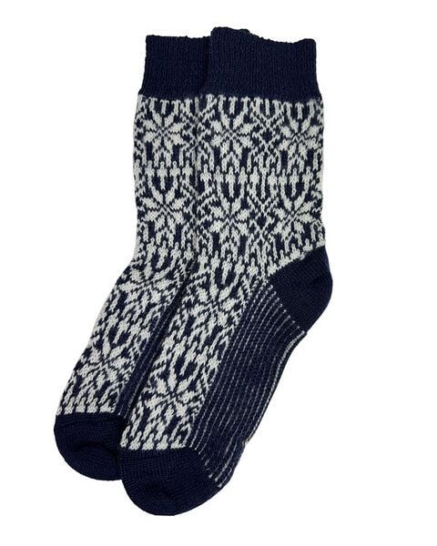 Hirsch Natur Erwachsene Norweger Sternenmuster Socke kbT Wolle von hirsch natur