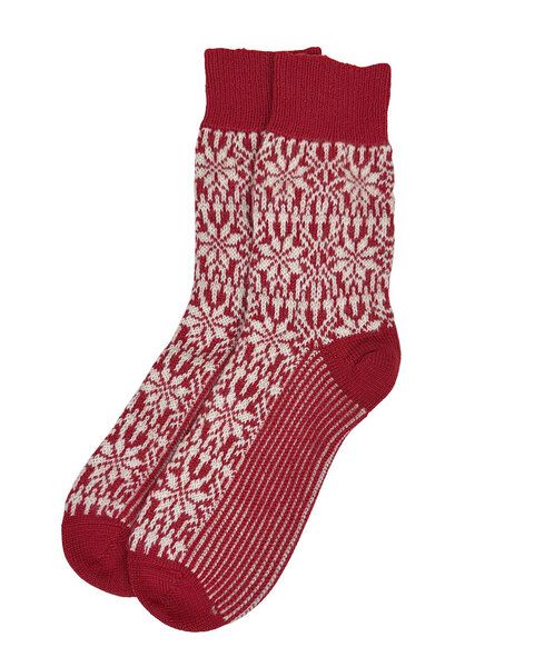 Hirsch Natur Erwachsene Norweger Sternenmuster Socke kbT Wolle von hirsch natur