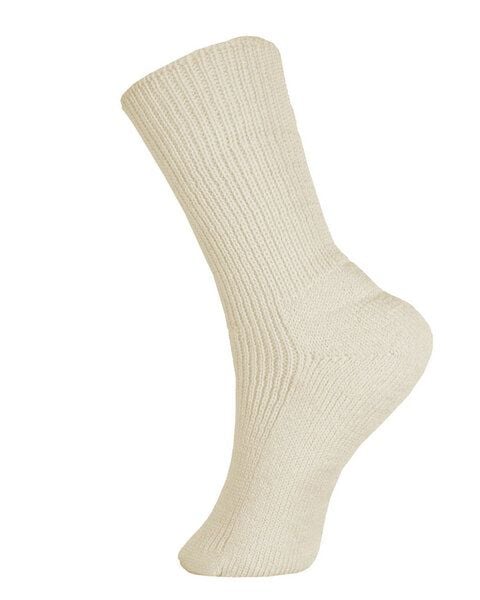 Hirsch Natur Unisex Plüschsohlen Socke kbT Wolle von hirsch natur