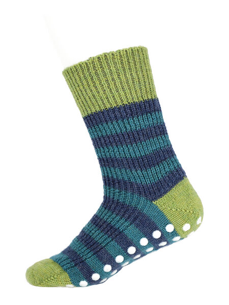 hirsch natur Kinder Stopper-Socken Ringel mit reine Bio-Schurwolle von hirsch natur