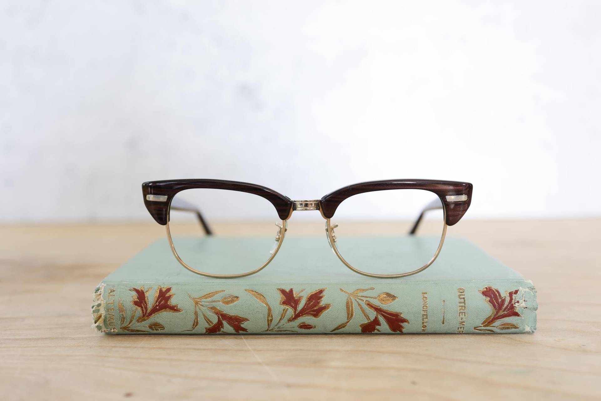 Vintage 50Er Jahre Brille/ Brillenfassung/ Hipster/ Kombi Brille Von Universal Made in Usa Redwood Tone/ Mcm Brillen/ Browline von hisandhervintage