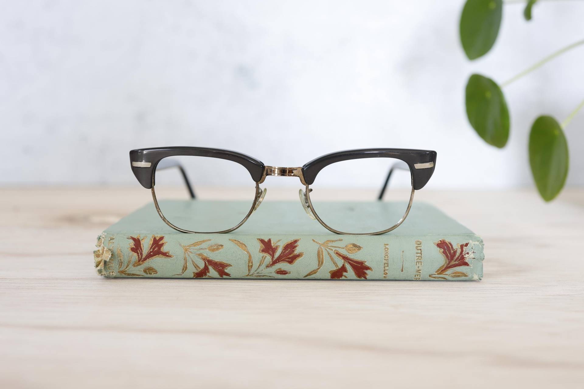 Vintage 50Er Jahre Brille/ Brillenfassungen/ Hipster/ Combo Frame By Universal Made in Usa Grau Ton/ Mcm Brillen/ Browline Brillenfassung von hisandhervintage