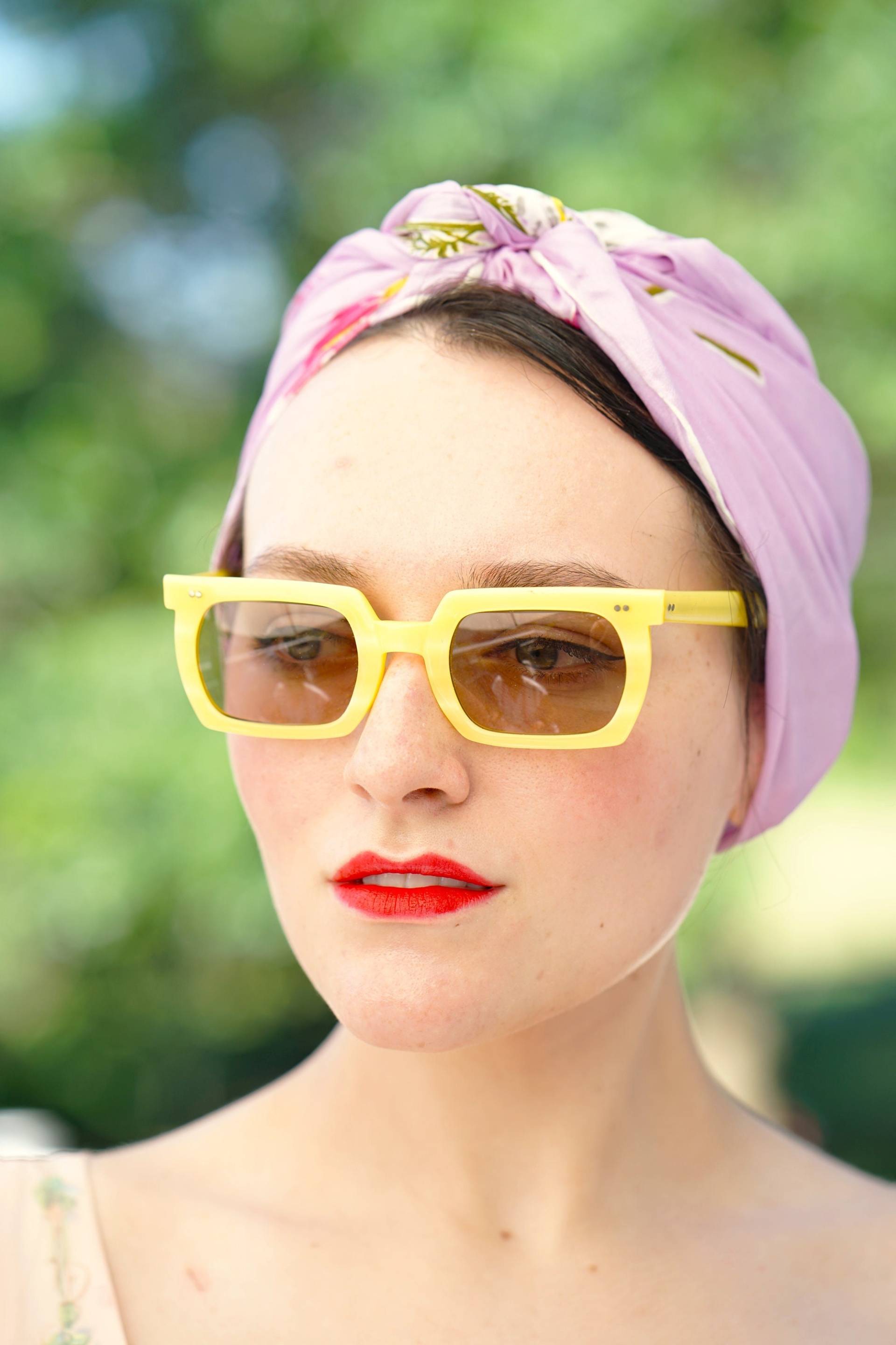 Vintage American Optisch Sonnenbrille 1960Er New Old Stock/Vintage/Pop Art/60Er Jahre Made in Usa Gelb Neon Rahmen Pebble Beach von hisandhervintage