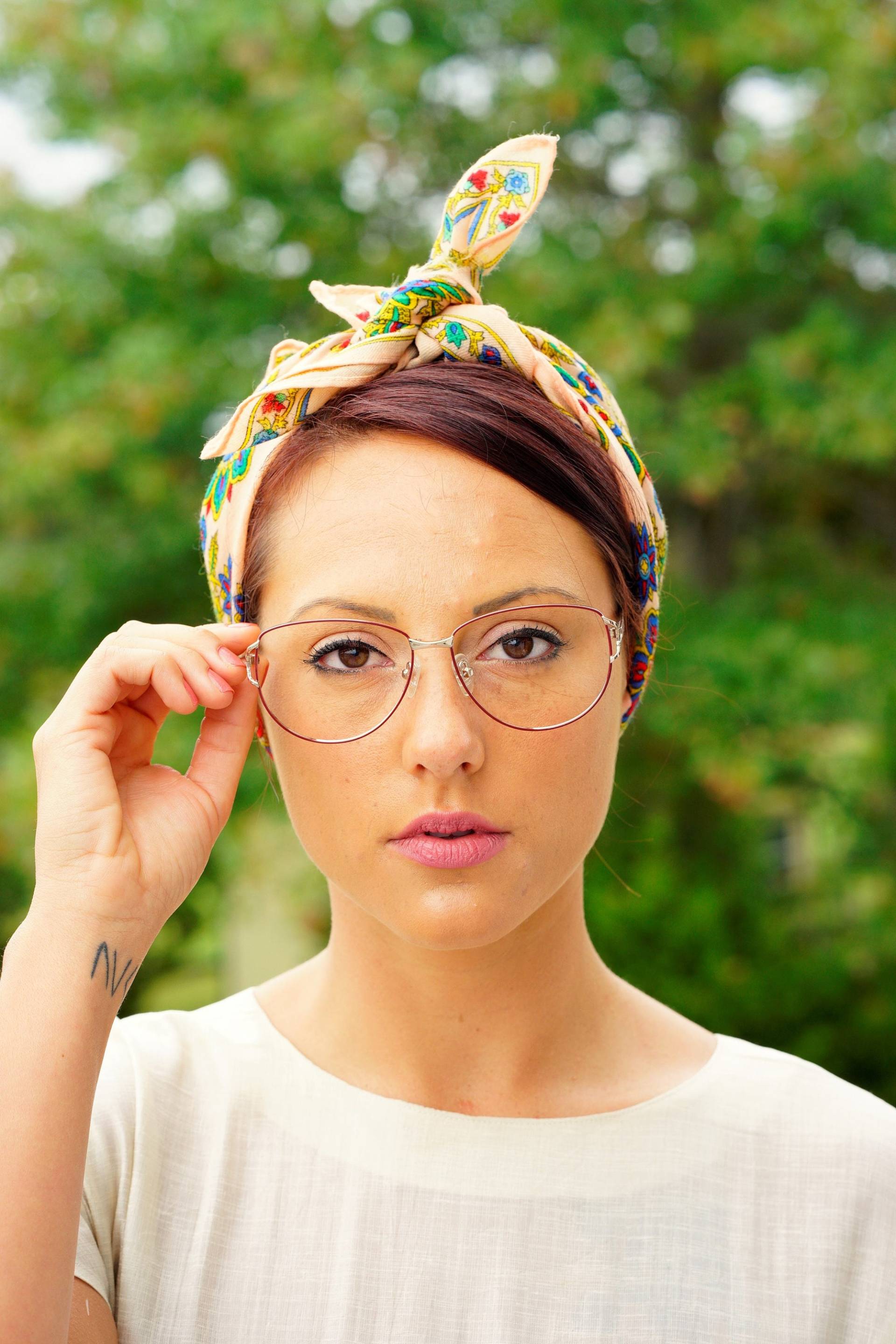 Vintage Brille/ 1990S Braune Goldfarbene Emaille Rahmen/ New Old Stock Made in Korea By Csc von hisandhervintage