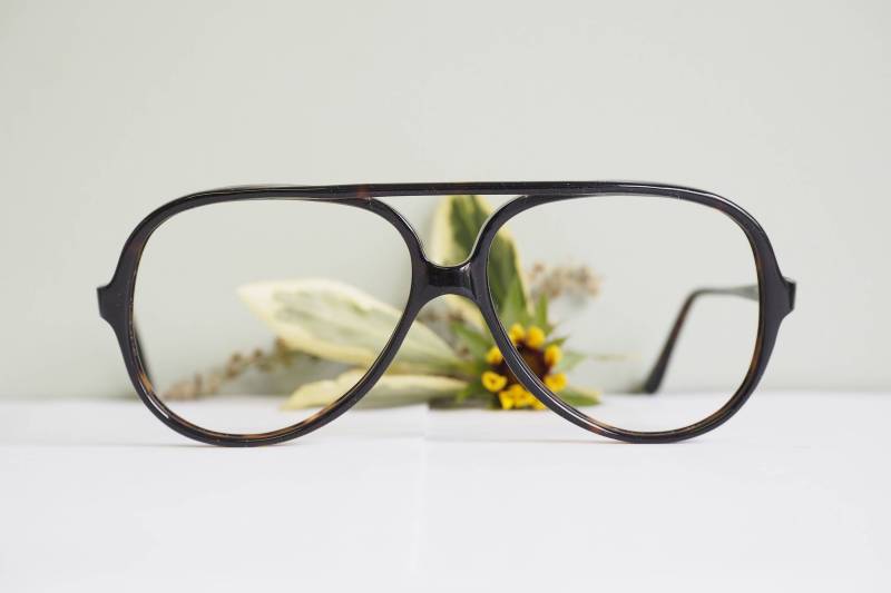 Vintage Brille 1970Er Jahre Fliegerbrille Dunkel Tortoiseshell Farbe Neue Alte Lager Rahmen Von Rivera Made in Italy von hisandhervintage
