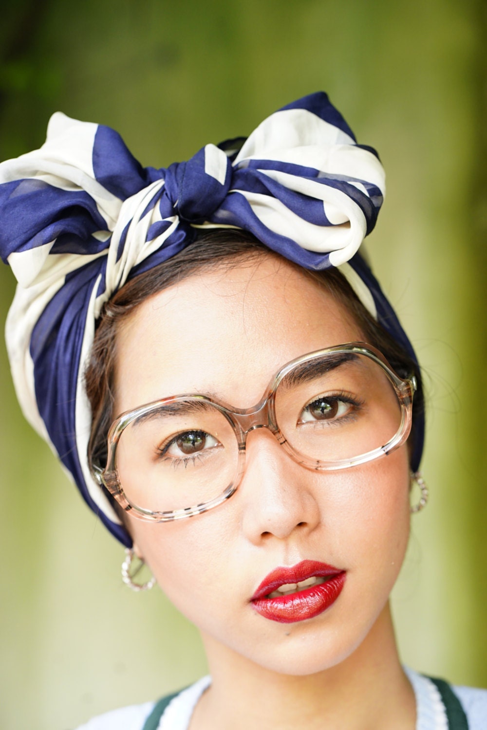 Vintage Brille 1970Er Jahre Oversize Von Diane Fürstenberg/ Multi Color Frame/ New Old Stock/ Made in France Schönes Plastik von hisandhervintage