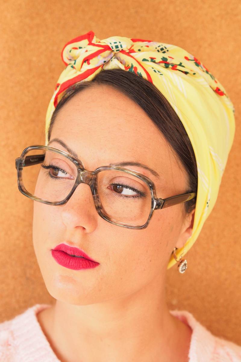 Vintage Brille 1970Er Jahre Quadrat Unisex Oversize Rahmen New Old Stock Made in Frankreich Mehrfarbig Brillen von hisandhervintage