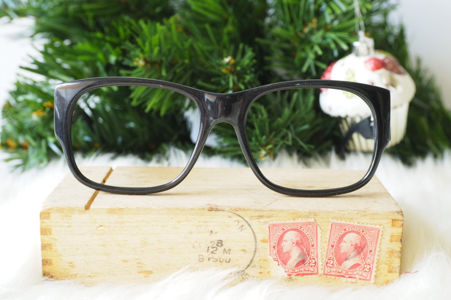 Vintage Brille 1990Er Jahre Dicke Brillengestell New Old Stock Große Bügel von hisandhervintage