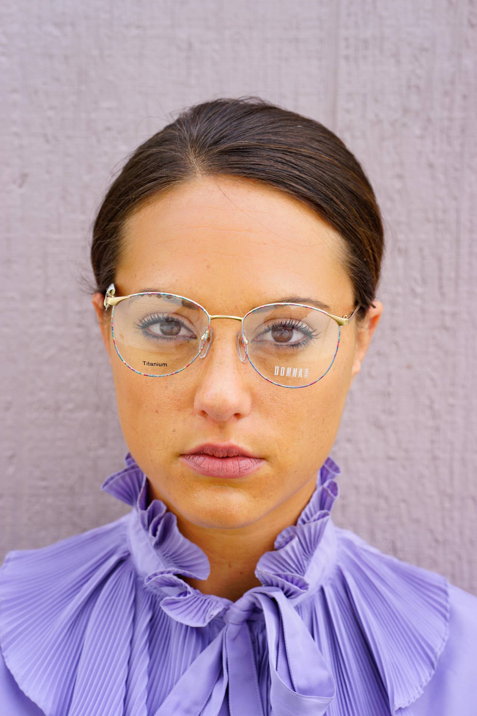 Vintage Brille 1990Er Jahre Wire Rim Color Splash By Donna Made in Japan New Old Stock Frames von hisandhervintage