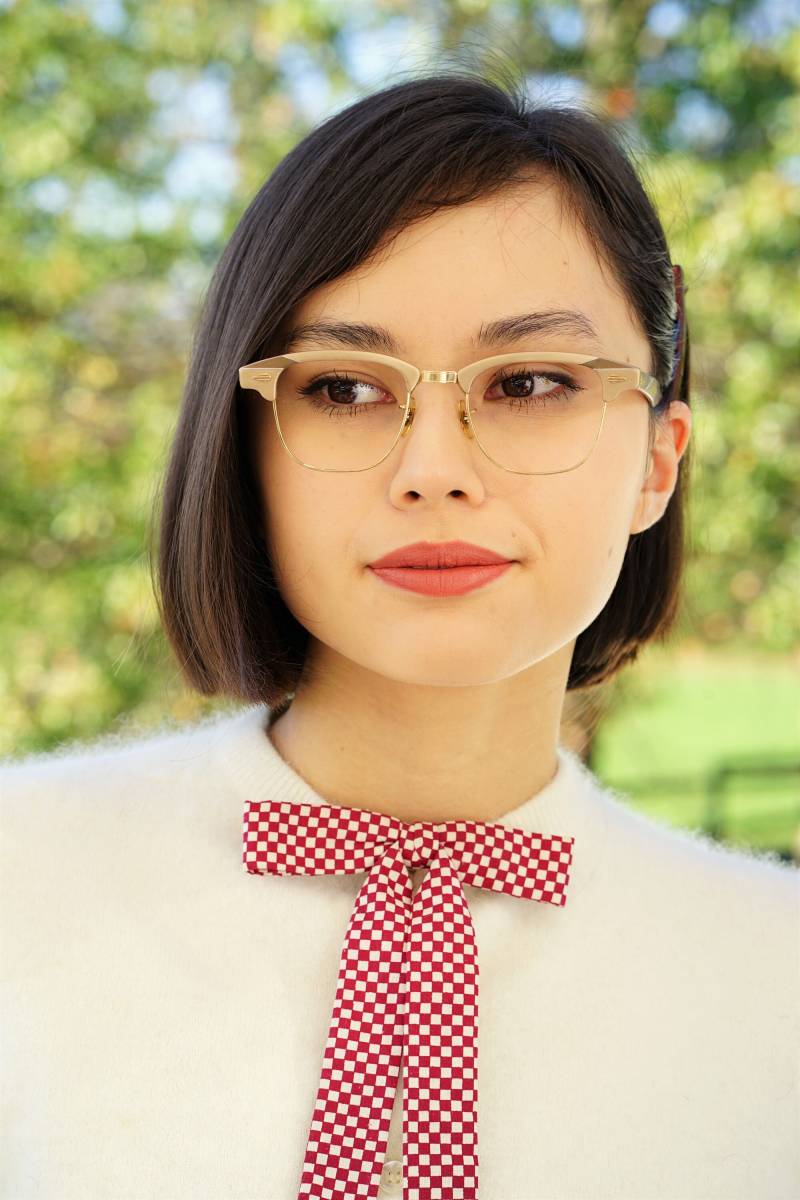 Vintage Brillen 1950Er Jahre Brillen/ Retro Brillen/Hipster/ Combo Frame Universal Optisch 12K Gold Filled Selten Tone/ Browline Brille von hisandhervintage