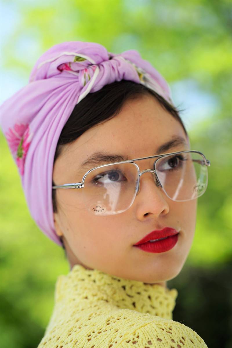 Vintage Brillen Aviator 1970Er Rahmen Brille Made in Korea Randlos New Old Stock Disco Retro Silber Ton von hisandhervintage