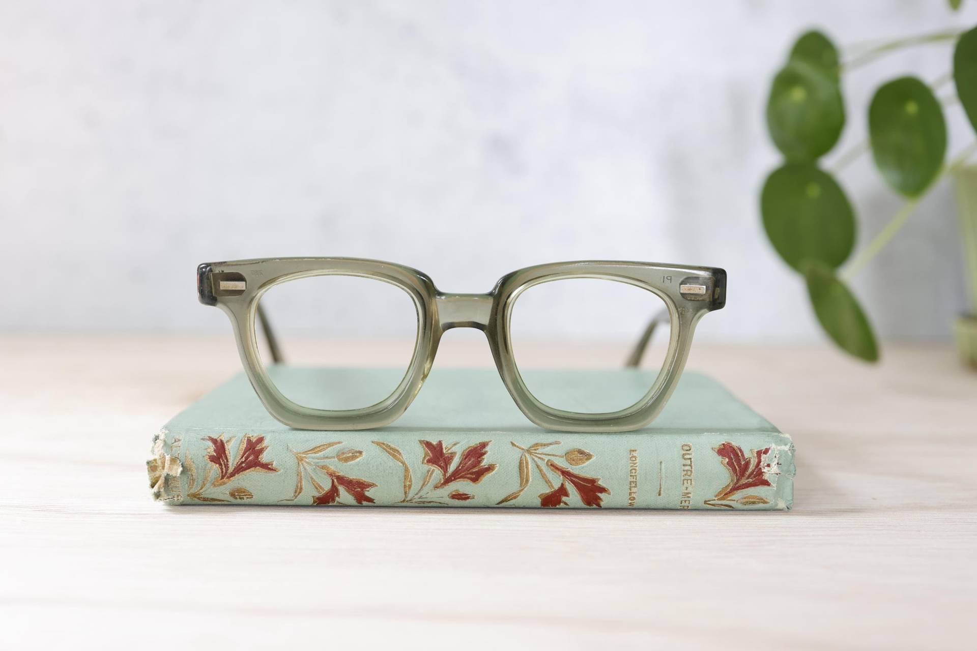 Vintage Brillen Schutzbrillen Rahmen 1960Er Jahre Grün Klar Ton Style G-Men 46 Gute Größe von hisandhervintage