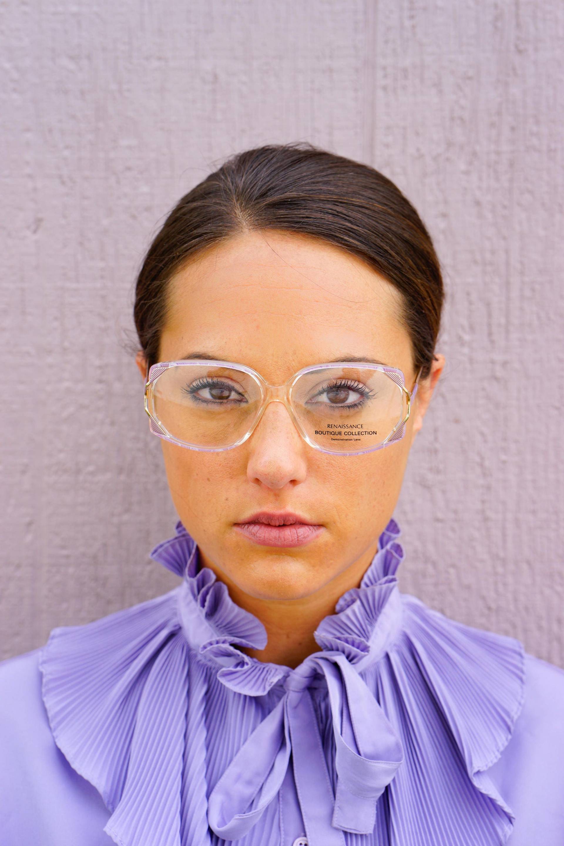 Vintage Brillenfassung 1970Er Jahre Von Renaissance Made in France New Old Stock Frames Lavendel Farbe Mit Gold Akzente von hisandhervintage