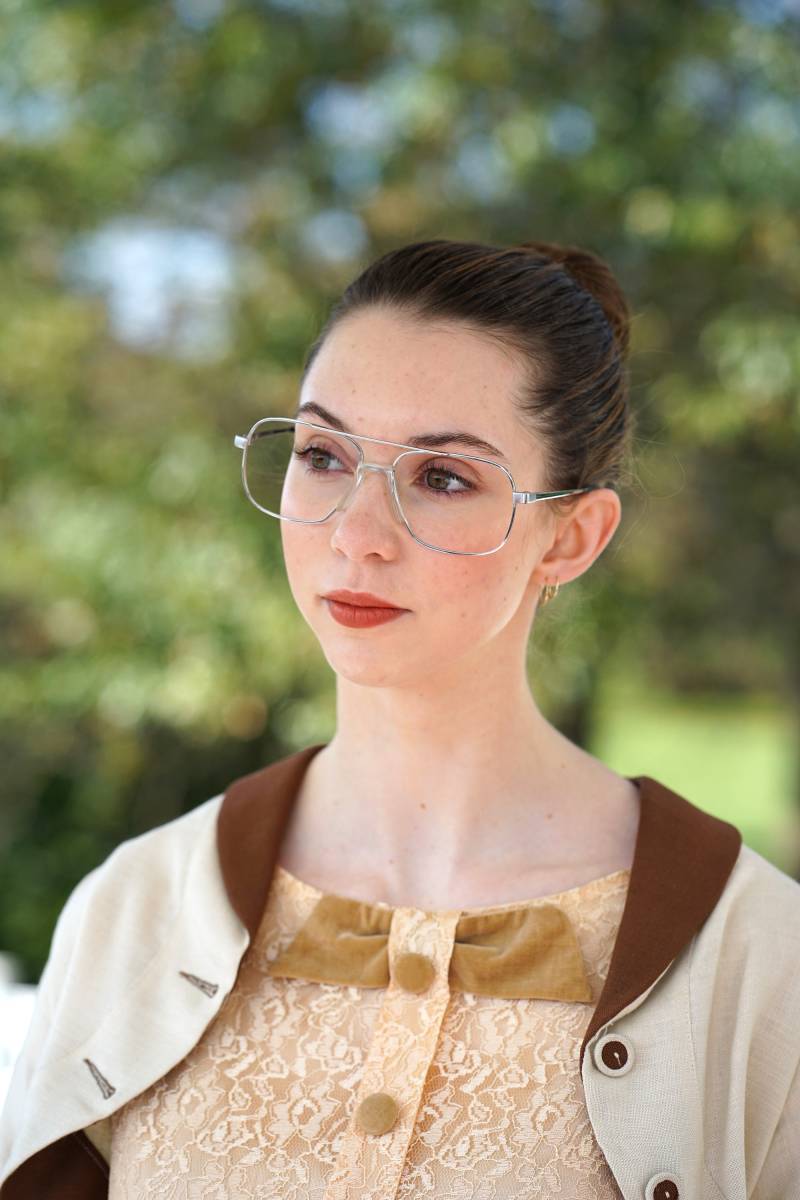 Vintage Brillenfassungen 1980Er Jahre By Menrad Aviator Style Made in Malta New Old Stock Boho Hippie Retro Silber Ton von hisandhervintage