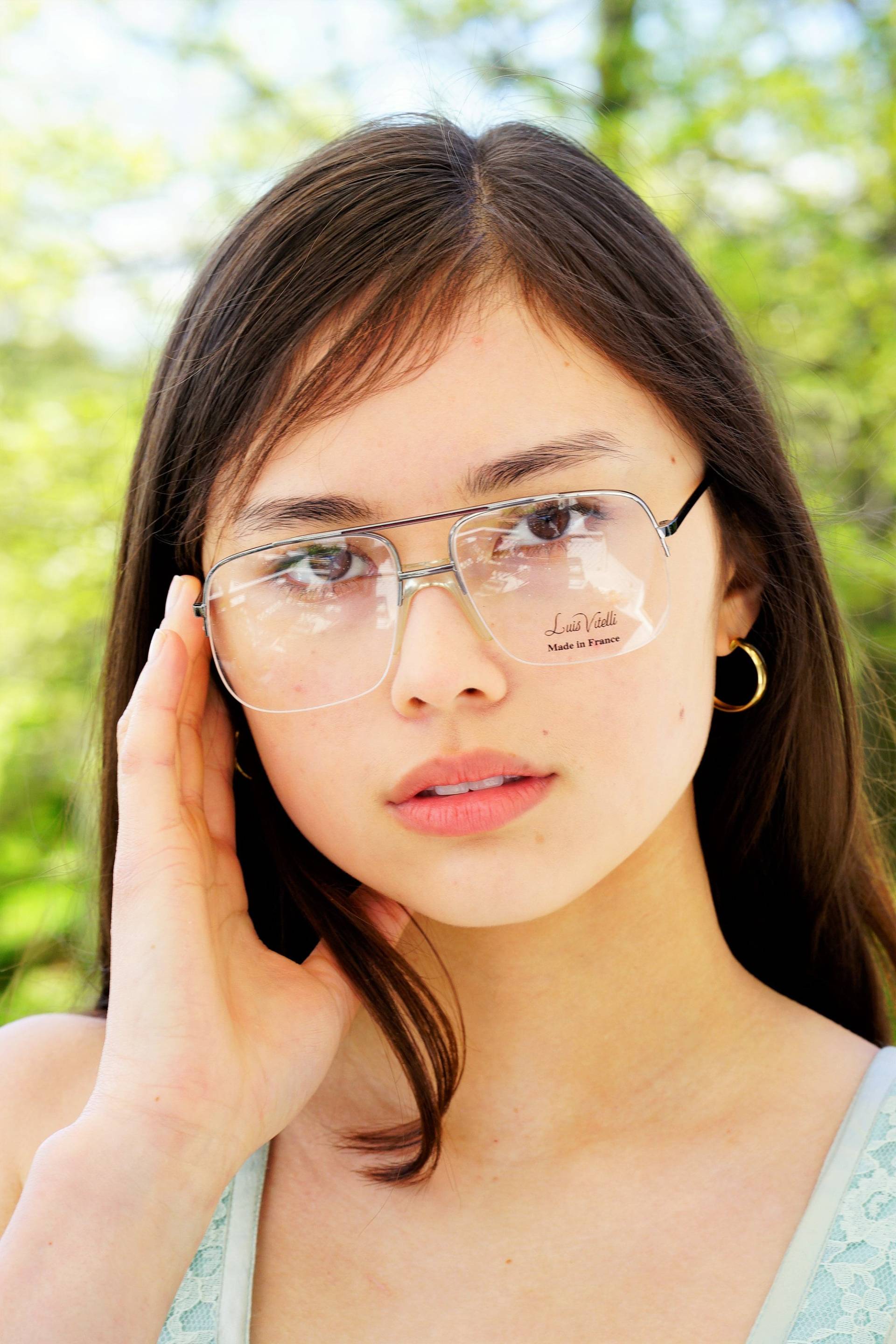 Vintage Brillengestelle Aviator/1990Er Jahre/New Old Stock/Drahtrand Silber Getönt Von Luis Vietelli Made in France von hisandhervintage