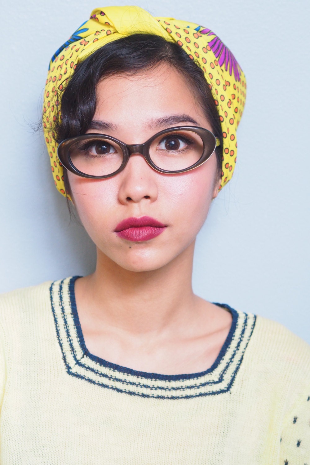 Vintage Katzenaugen Rahmen/ 1960Er Jahre Brillen/ Made in France By Twe/ Glänzende Braune Farbrahmen von hisandhervintage