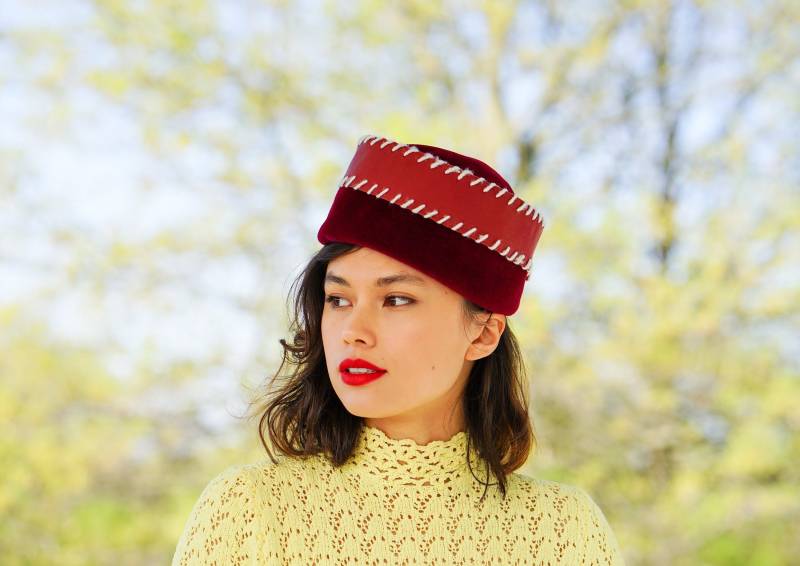 Vintage Pelz Filz Pillbox Hut, 1950Er-60Er Jahre Frauen Cocktail Kirchenhut, Herbst Winter Hut Vintage Pelz Filz Pillbox Hut, 1950Er-60Er Jahre Frauen Cocktail Kirchenhut, Herbst Winter Hut von hisandhervintage