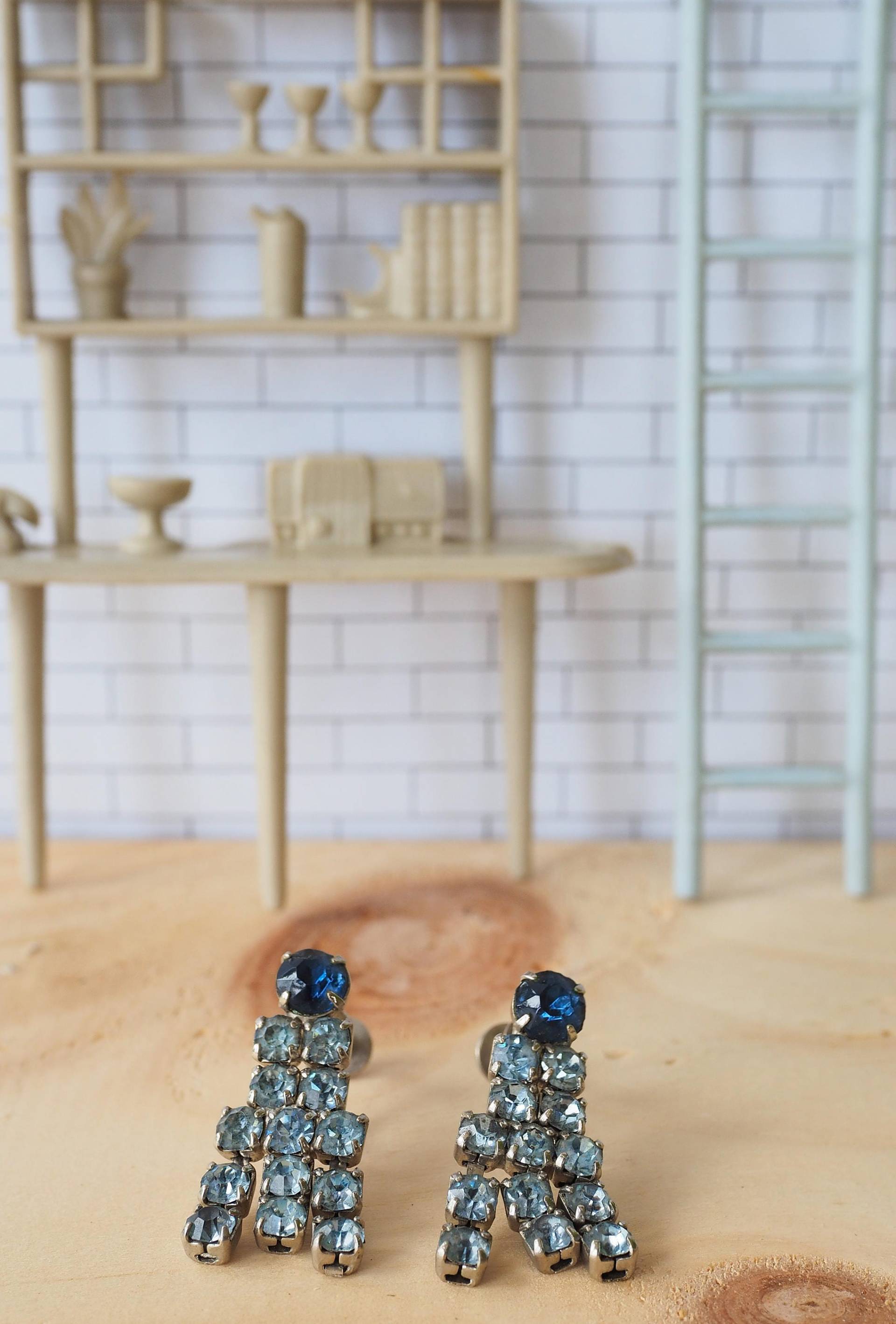 Vintage Strass Ohrringe/ Schmuck/ 1950Er Jahre Antiker Schmuck von hisandhervintage