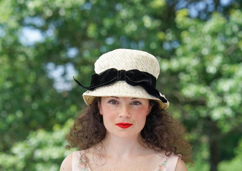 Vintage Stroheimer Hut, 1950Er-60Er Jahre Frauen Mod Kirchenhut, Sonnenhut, Tea-Party Cloche Hut von hisandhervintage