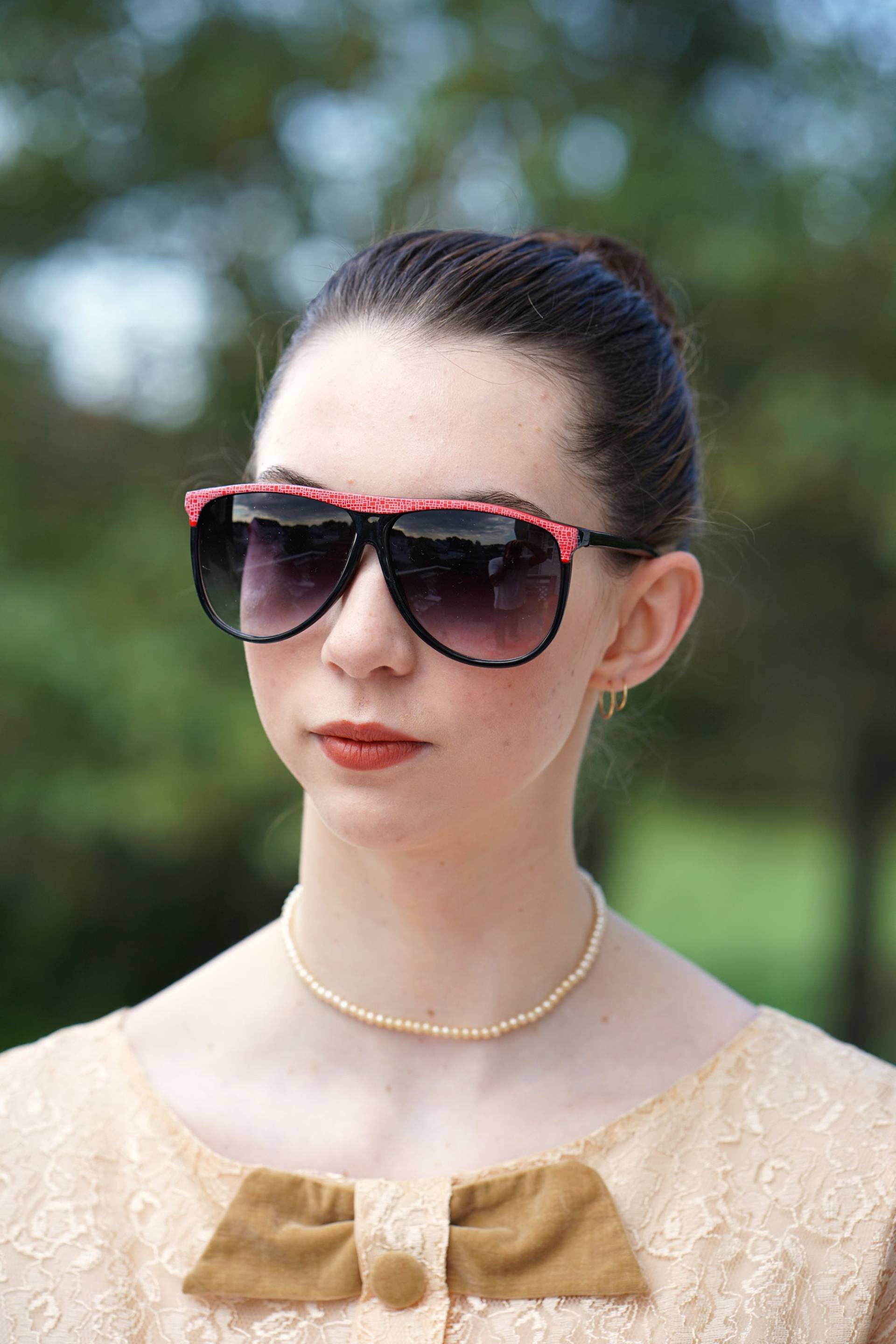 Vintage Sunglasses 1980Er Jahre Frames Made in Taiwan New Old Stock 80Er Multicolor Ebenholz Und Rot Ton von hisandhervintage