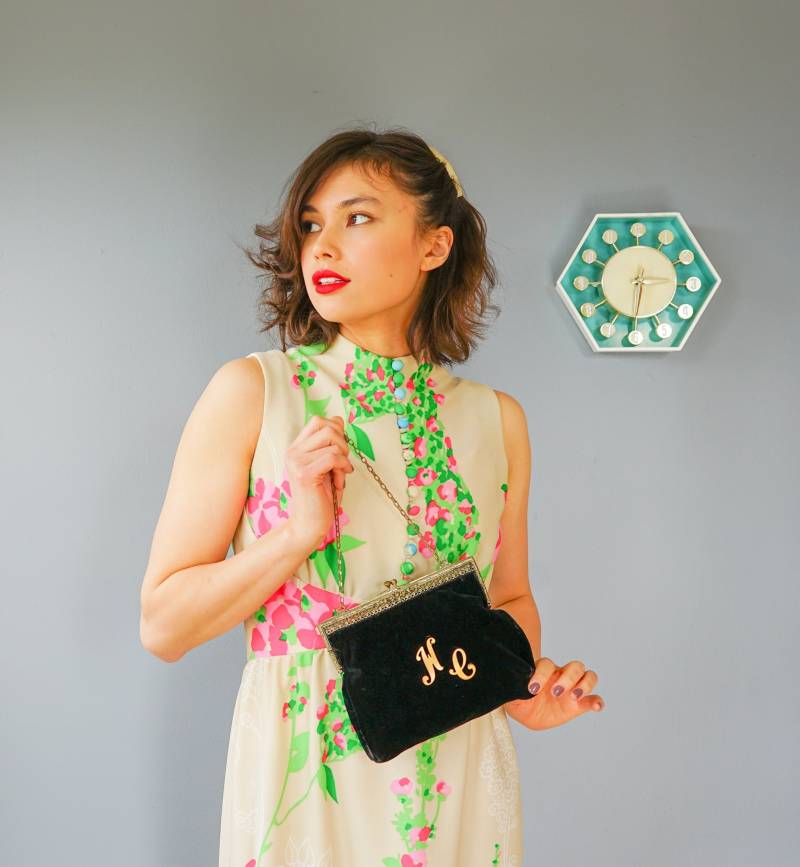 "Vintage " Wc Samt Gerahmte Geldbörse/Vintage Handtasche Tasche Frau Mcm 1940Er-50Er Jahre." "Vintage " Wc Samt Gerahmte Geldbörse/Vintage Handtasche Tasche Frau Mcm 1940Er-50Er Jahre." von hisandhervintage