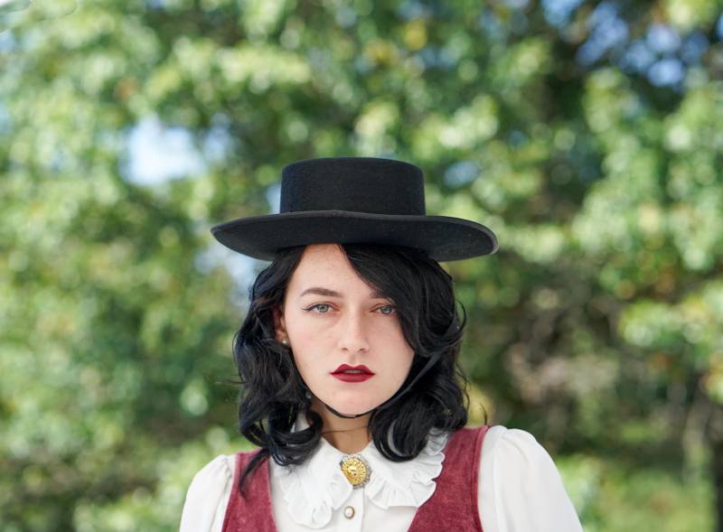 Vintage Wollfilz Gaucho Hut, Männer Frauen Fedora, Whimsigoth Bolero Western Cowboy Hut Vintage Wollfilz Gaucho Hut, Männer Frauen Fedora, Whimsigoth Bolero Western Cowboy Hut von hisandhervintage