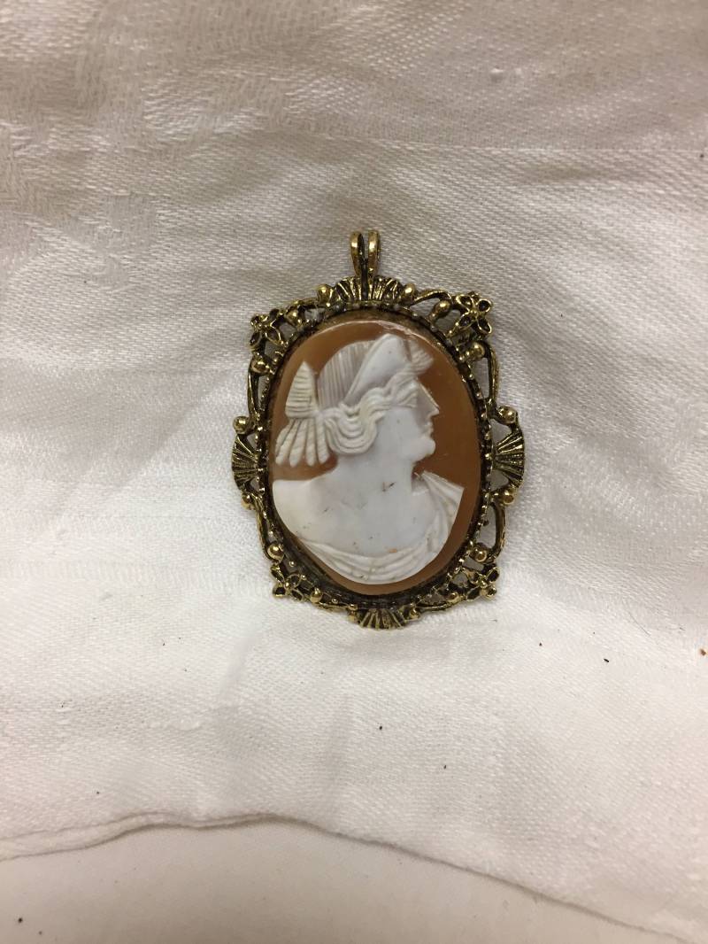 Antike Kamee Brosche Mit Ersetzten Halterung von historygal2