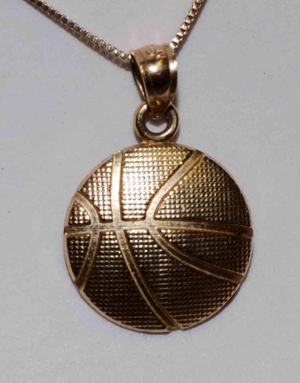 14K Gold Einzigartiges Basketballsportstück-Seltenes Geschenk Speziell Für Sie Oder Ihn, Anhänger Charme 14K Gold Einzigartiges Basketballsportstück-Seltenes Geschenk Speziell Für Sie Oder Ihn, Anhänger Charme von historymemorial