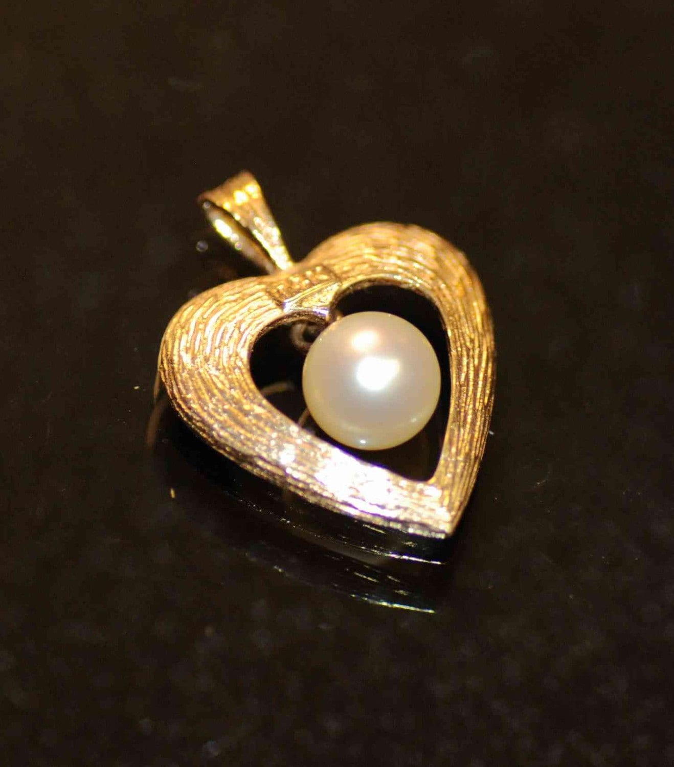 14K Massiv Gold Herz Anhänger Akoya Perle Liebesgeschenk | 2.72G 14K Massiv Gold Herz Anhänger Akoya Perle Liebesgeschenk | 2.72G von historymemorial