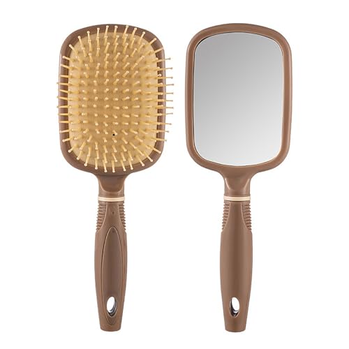 1PC 2-in-1-Haar-Kamm mit Spiegel mit Griff Falt airbag Comb Air Kissen bürste Tragbare Haar massage bürste von hiwhale