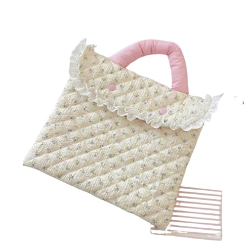 Charmante Girly Laptop-Aufbewahrung tasche, gedruckt mit Cartoon-und Spitzen dekor, Hochleistungs-Reise-Computer-Tasche von hiwhale