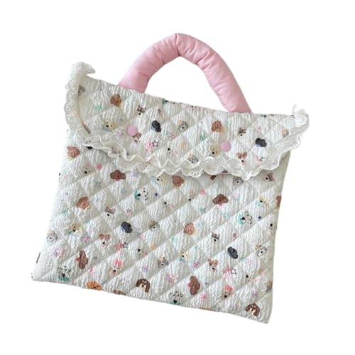 Charmante Girly Laptop-Aufbewahrung tasche, gedruckt mit Cartoon-und Spitzen dekor, Hochleistungs-Reise-Computer-Tasche von hiwhale