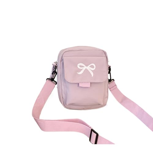 Damen Bow Fashion Schulter tasche verstellbarer Riemen Trendy Crossbody-Tasche einfarbig Täglich Sport Messenger Taschen Geldbörsen und Handtaschen von hiwhale